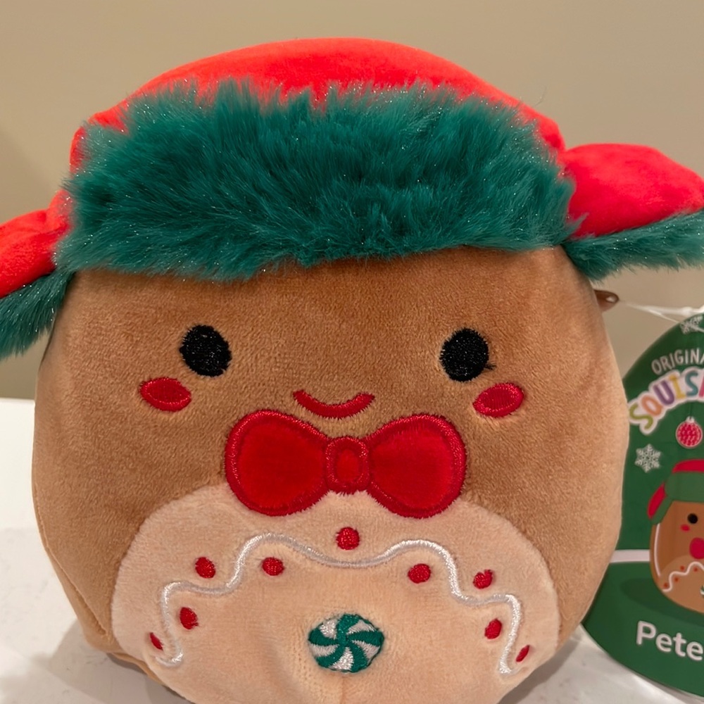 ⚡️NWT 5” Peterson the Gingerbread Boy with Trapper Hat Christmas Squishmallow - Picture 3 of 6